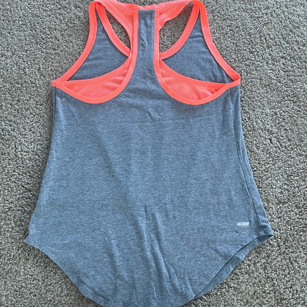 Grey & Orange Racerback Top - Picture 3 of 4
